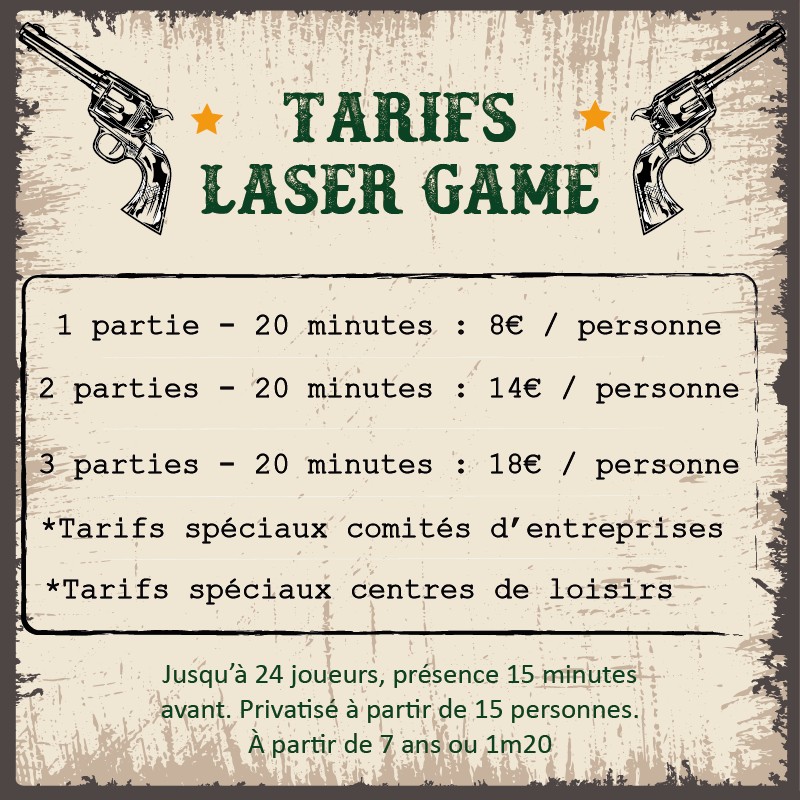 tarifs laser game good time